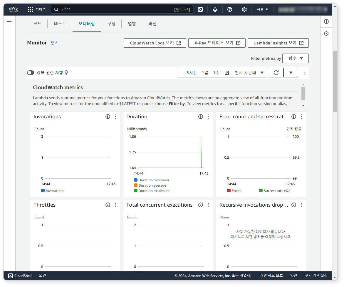 Lambda 함수 모니터링