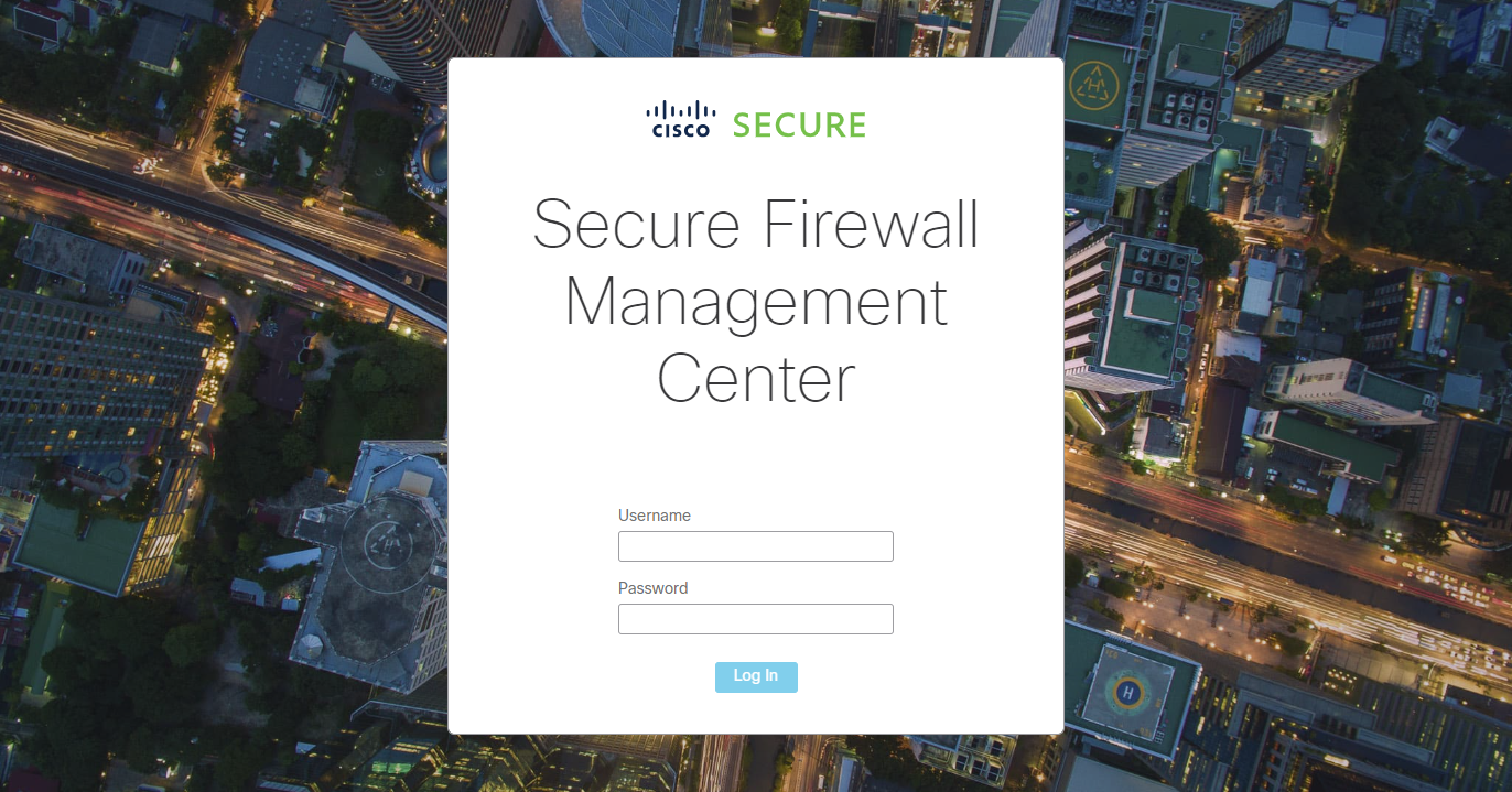 Cisco Secure Firewall Management Center 로그인
